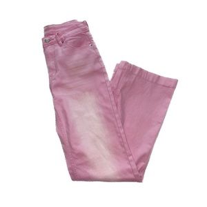 VETINEE Pink Flare High waisted Jeans